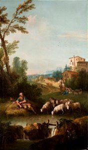 Francesco Zuccarelli (Pitigliano 1702-Florence 1788) - Landscape with Jacob Watering Laban's Flock - RCIN 406008 - Royal Collection