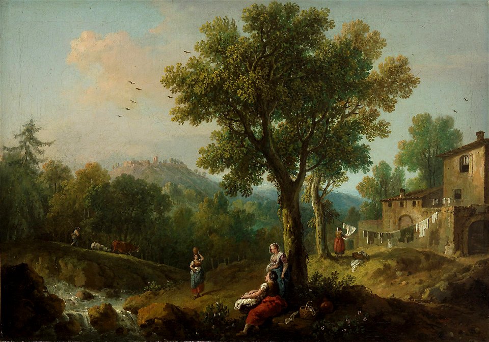 Francesco Zuccarelli - Landschaft mit Wäscherinnen - GG 9704 - Kunsthistorisches Museum