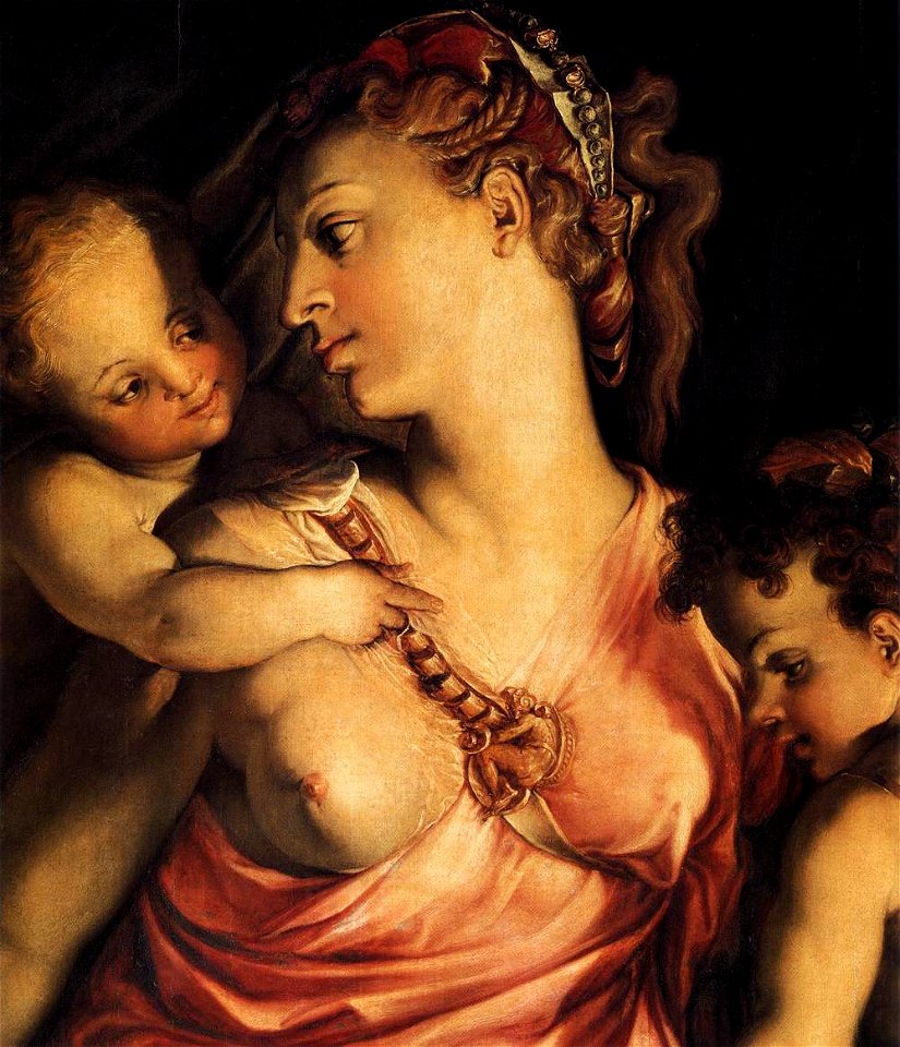 Francesco salviati, carità, dettaglio