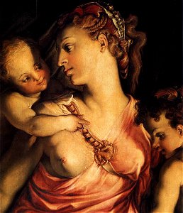Francesco salviati, carità, dettaglio