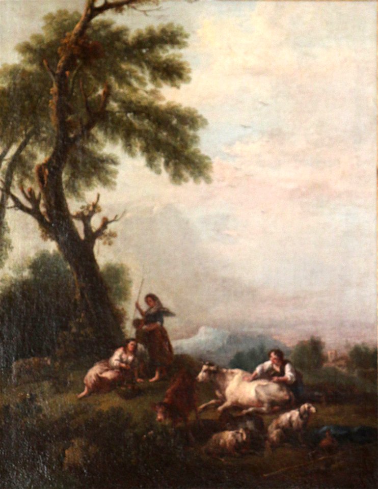Francesco Zuccarelli-Paysans et troupeaux
