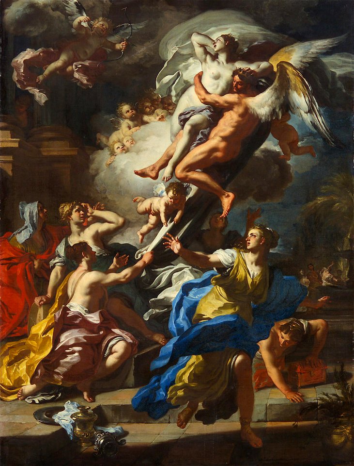 Francesco Solimena, , Kunsthistorisches Museum Wien, Gemäldegalerie - Boreas raubt Orethyia - GG 354 - Kunsthistorisches Museum