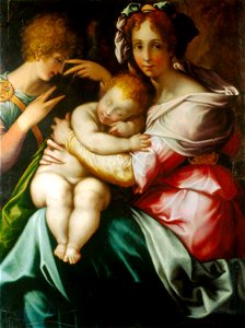 Francesco Salviati (Florence 1510-Rome 1563) - The Virgin and Child with an Angel - RCIN 405778 - Royal Collection