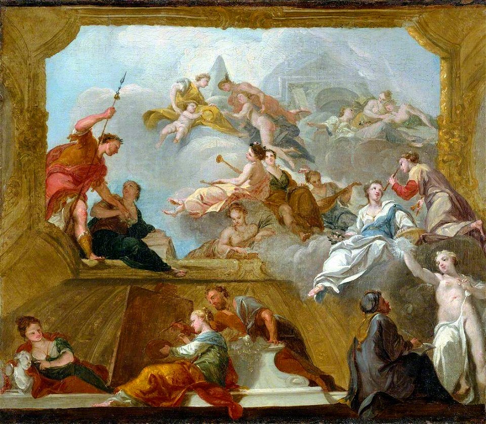 Francesco Sleter (1685-1775) - A Representation of the Liberal Arts, Ceiling Design for the State Dining Room at Grimsthorpe Castle - T03465 - Tate