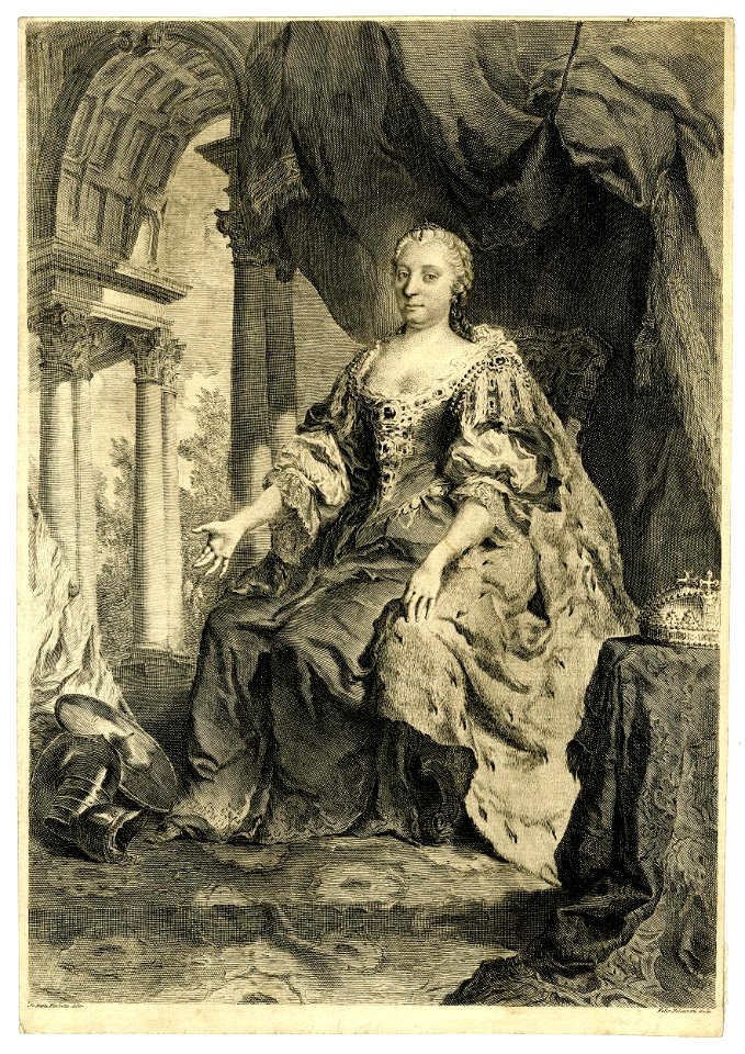 Francesco Polanzani - Portrait of the Empress consort of the Holy Roman Empire, Maria Theresa, full-length, 1894,0122.157