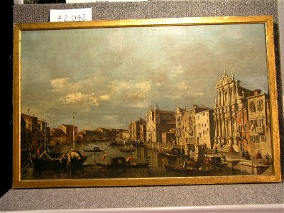 Francesco Tironi - View of the Grand Canal, Venice, with Churches of the Scalzi and Santa Lucia - 42.042 - Rhode Island School of Design Museum
