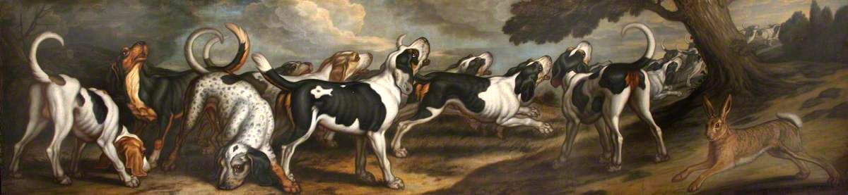 Francis Barlow (1626-1704) - Southern-Mouthed Hounds - 1441501 - National Trust