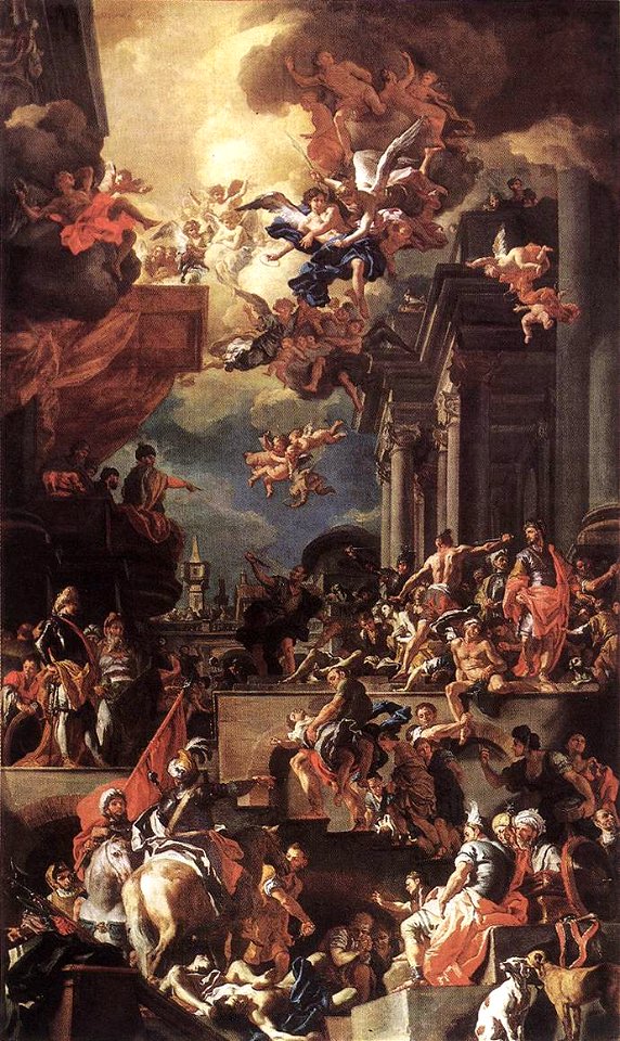 Francesco Solimena - The Massacre of the Giustiniani at Chios - WGA21628