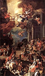 Francesco Solimena - The Massacre of the Giustiniani at Chios - WGA21628. Free illustration for personal and commercial use.