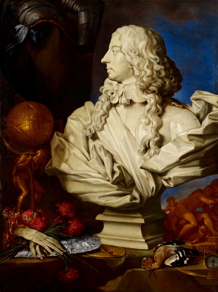 Francesco Stringa - Allegorical Still Life with Bernini's Bust of Francis I d'Este - Google Art Project