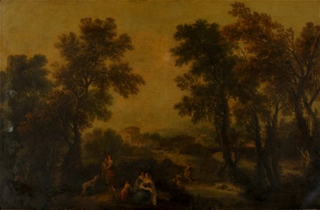 Francesco Zuccarelli (Pitigliano 1702-Florence 1788) - Landscape with Women and Children and a Dog - RCIN 406203 - Royal Collection