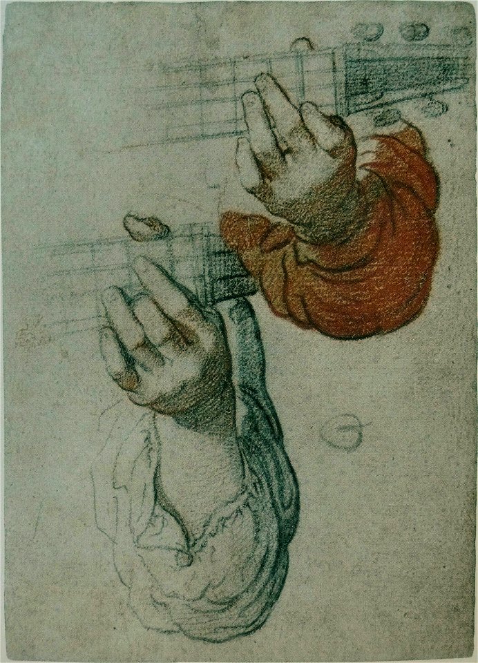 Francesco Vanni - Mains jouant du luth+