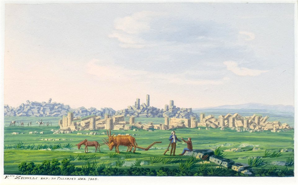 Francesco Zerilli Ruinenlandschaft auf Sizilien 1828