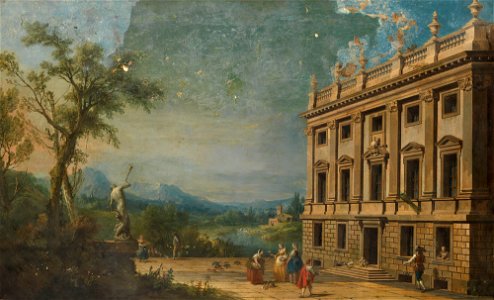 Francesco Zuccarelli (Pitigliano 1702-Florence 1788) - River landscape with a view of Lindsay House - RCIN 407285 - Royal Collection