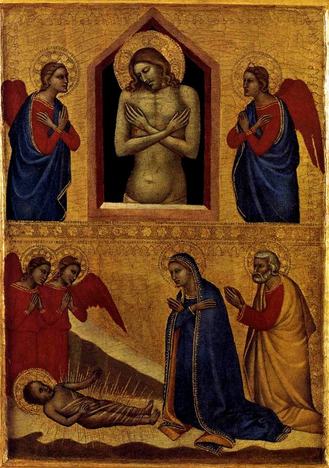 Francescuccio Ghissi - The Dead Christ and the Adoration of the Infant Jesus - WGA08942