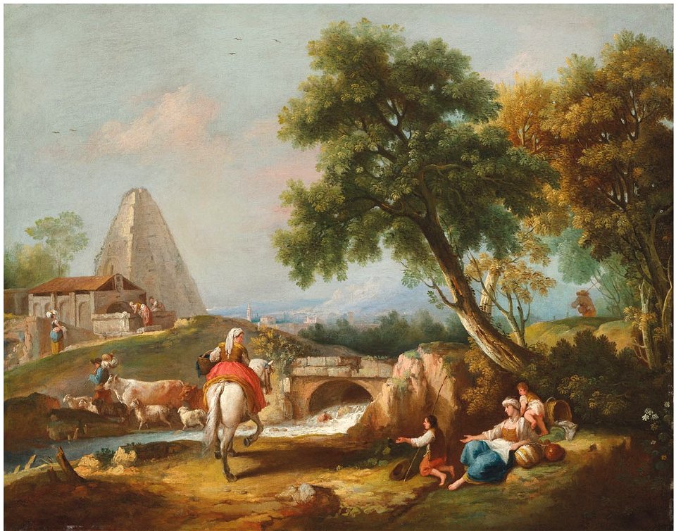 Francesco zuccarelli Wooded Landscape with a Pyramid 061022)