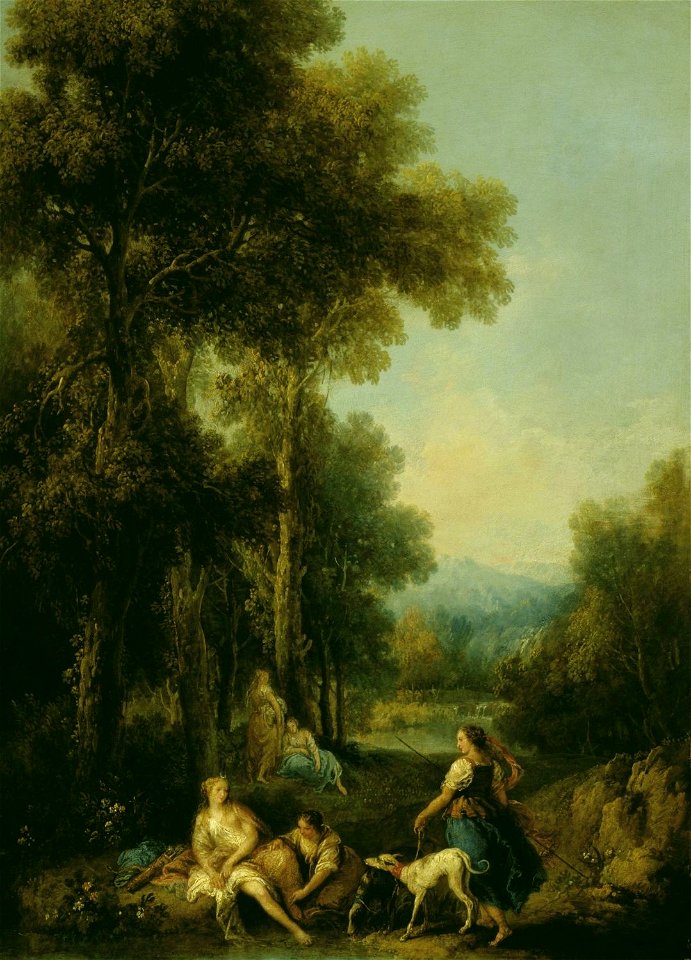 Francesco Zuccarelli (Pitigliano 1702-Florence 1788) - Landscape with Diana and the Chase - RCIN 401275 - Royal Collection