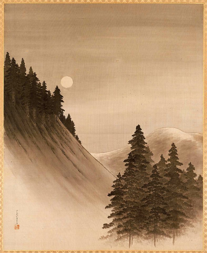 Francis Gardner Curtis - Landscape with Pines and Moon - 41.500 - Museum of Fine Arts