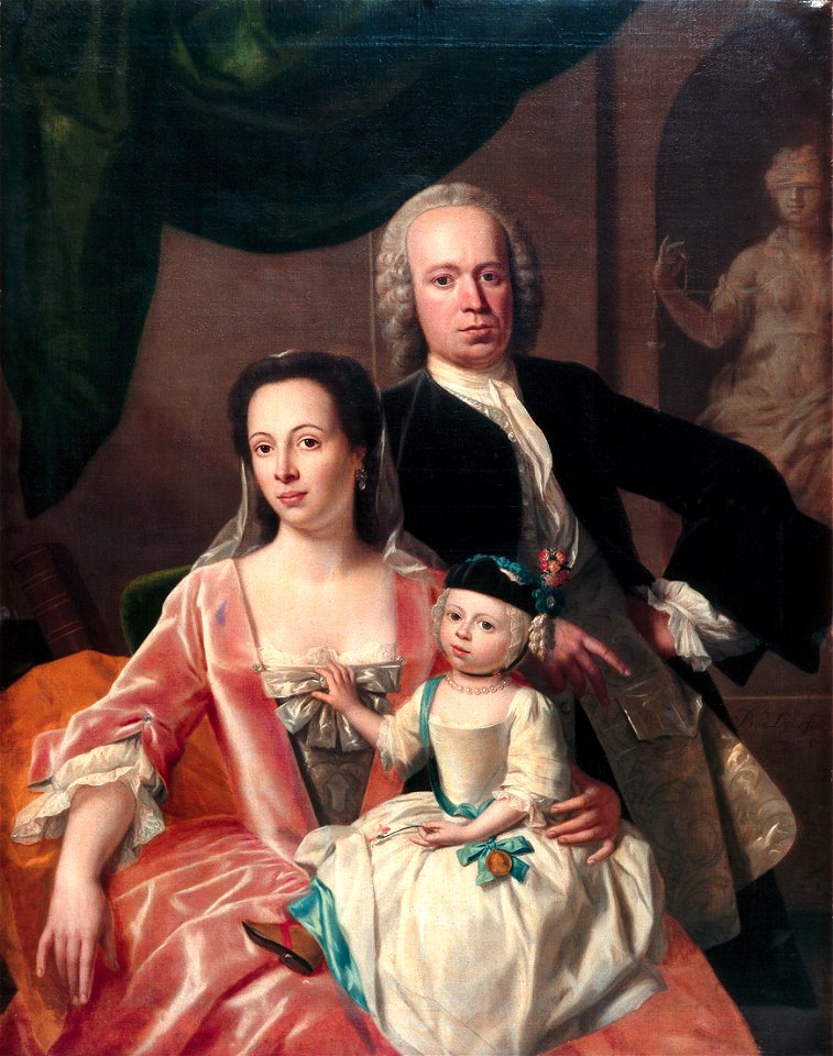 Francina Margaretha Sichterman and Scato Gockinga and their daughterTateke Helena, by Philip van Dijk