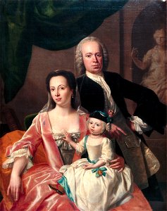 Francina Margaretha Sichterman and Scato Gockinga and their daughterTateke Helena, by Philip van Dijk