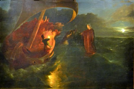 Francis Danby - Le Christ marchant sur les eaux (1826). Free illustration for personal and commercial use.