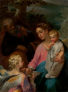 Francesco Vanni - The Rest on the Flight into Egypt, known as the Madonna della Pappa - 2003.22.1 - Yale University Art Gallery