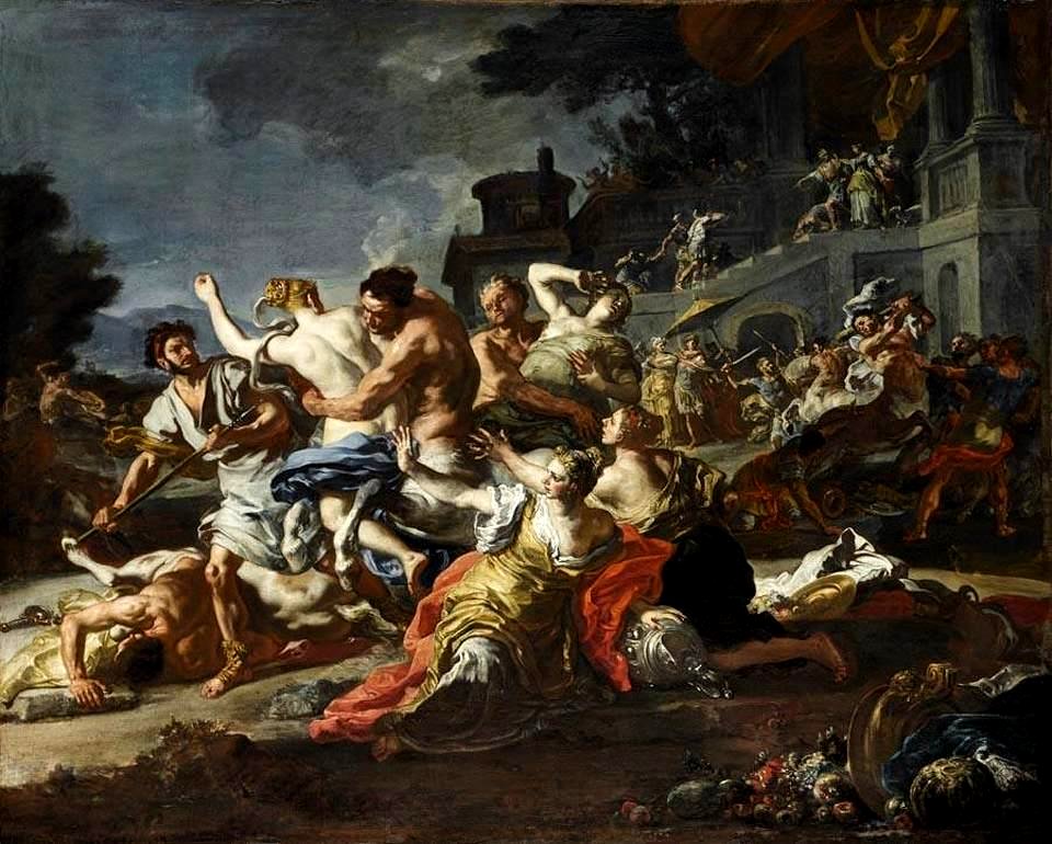 Francesco Solimena - Battle between Lapiths and Centaurs - WGA21627