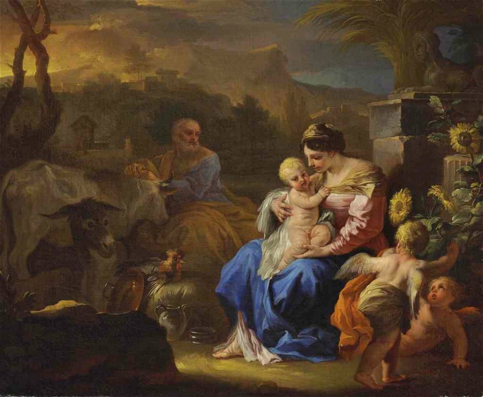 Francesco solimena the rest on the flight into eygpt d6028713g