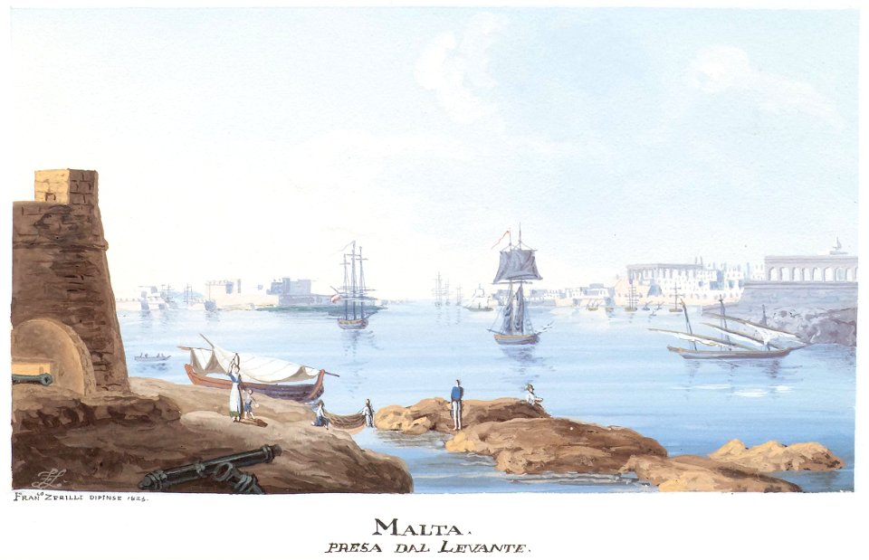 Francesco Zerilli Malta presa dal Levante 1825