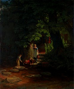 Francis Danby - Children by a Brook - Google Art Project. Free illustration for personal and commercial use.