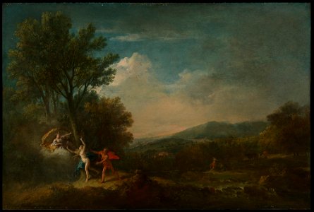 Francesco Zuccarelli (Pitigliano 1702-Florence 1788) - River Landscape with Apollo Pursuing Daphne - RCIN 400530 - Royal Collection