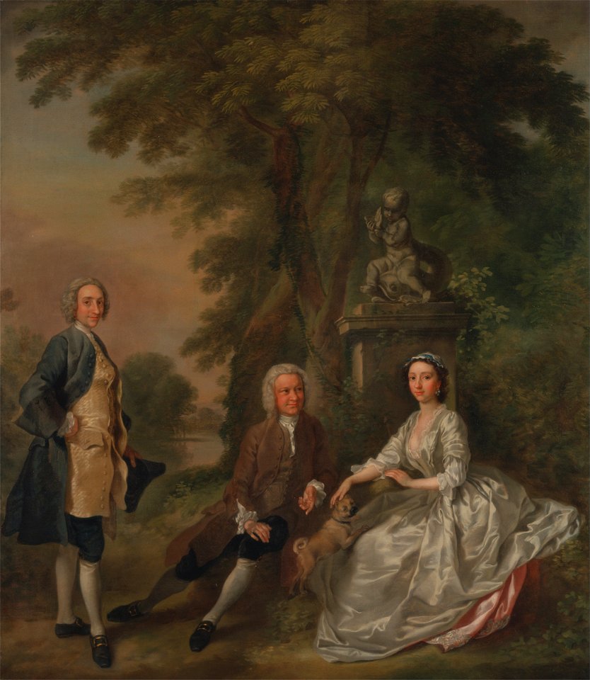 Francis Hayman - Jonathan Tyers, with His Daughter Elizabeth, and Her Husband John Wood - Google Art Project