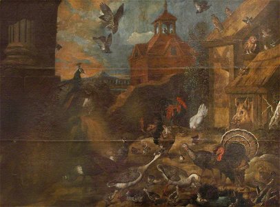 Francis Barlow (1626-1704) - A Farmyard - 1441516 - National Trust