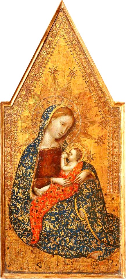 Francescussio Ghissi (active 1359-1395) - The Madonna of Humility (triptych, centre panel) - 1246459 - National Trust