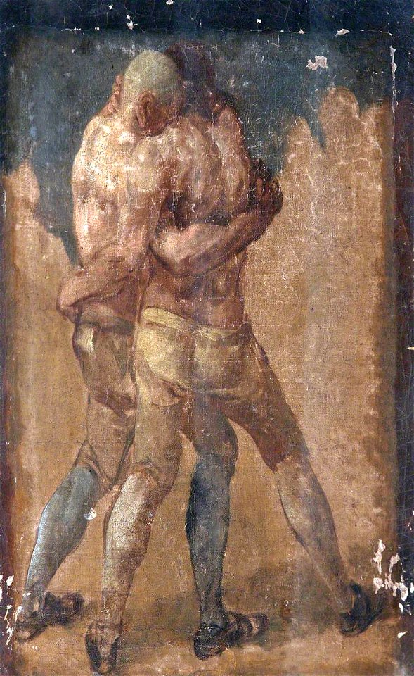Francis Hayman (1708-1776) (style of) - The Wrestlers - 830811 - National Trust
