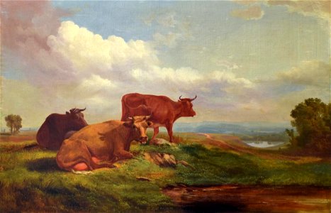 Francis Daniel Devlan - Cows in Pasture - 1918.539.1 - Reading Public Museum