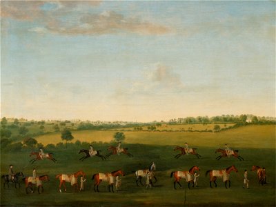 Francis Sartorius - Sir Charles Warre Malet's String of Racehorses at Exercise - Google Art Project. Free illustration for personal and commercial use.