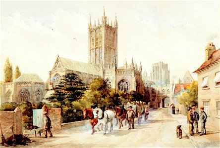 Francis Philip Barraud - Wells Cathedral - Sarjeant Gallery. Free illustration for personal and commercial use.