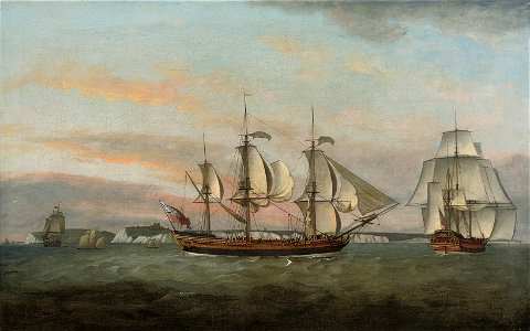 Francis Holman - The three-masted merchantman ‚Ann Black‘ in two positions