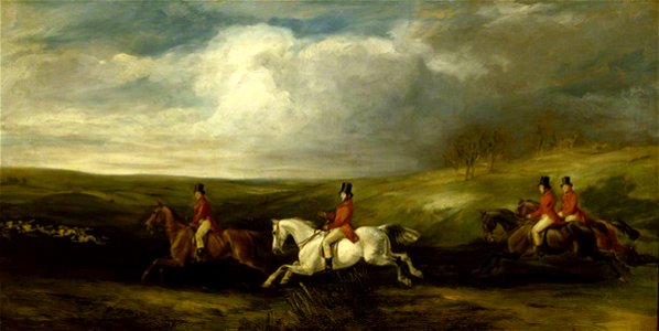 Francis Grant (1803-1878) - 'Full Cry' (The Four Sons of Baron Nathan Mayer de Rothschild Following Hounds) - 1535137 - National Trust