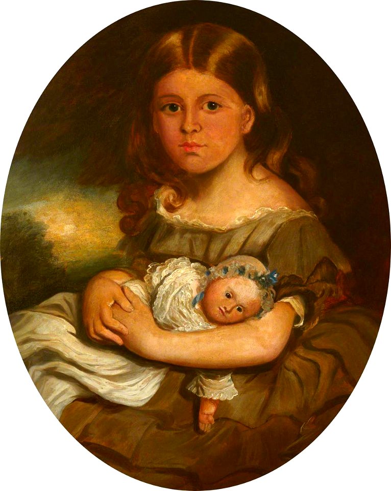 Francis Grant (1803-1878) - Lady Georgina Mary Louisa Moreton (^), Holding a Doll (later Lady Charles Edward Oakley) - 1530098 - National Trust