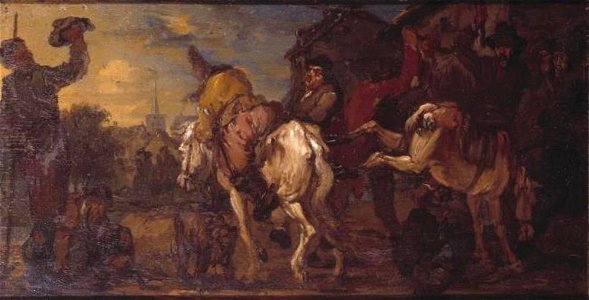 Francis Le Piper - Hudibras' eerste ontmoeting met de beren-treiteraars - T00620 - Tate