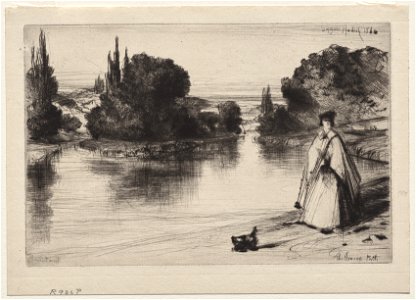 Francis Seymour Haden (British, 1818-1910) - The Towing Path - 1947.405 - Cleveland Museum of Art