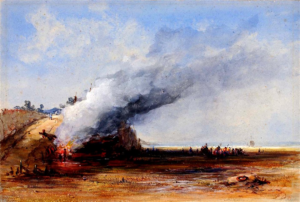 Francis Danby - Burning of an Old Boat - 1930.12.32 - Smithsonian American Art Museum