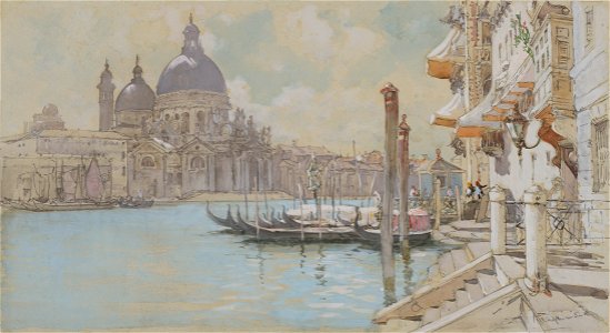 Francis Hopkinson Smith - The Grand Canal with Santa Maria della Salute - P11n35 - Isabella Stewart Gardner Museum