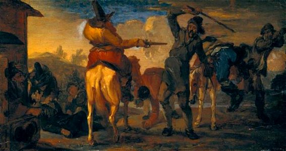 Francis Le Piper - Gevecht van Hudibras en Cerdon - T00247 - Tate