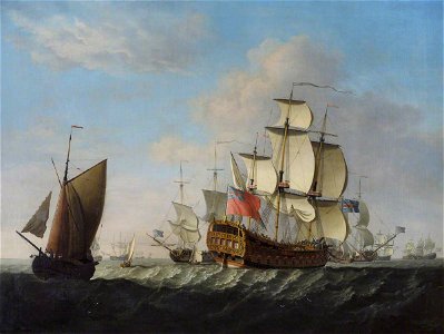 Francis Swaine (1730-1782) - An English Squadron Getting Under Way - BHC1050 - Royal Museums Greenwich