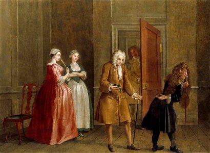 Francis Hayman (1708-1776) - An Episode from 'The Mock Doctor' or 'Dumb Lady Cured' (from Henry Fielding's adaptation of 'Le médécin malgré lui' by Molière, 1732) - 998399 - National Trust