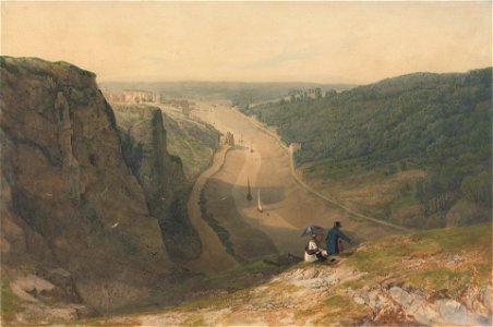 Francis Danby - The Avon Gorge, Looking toward Clifton. Free illustration for personal and commercial use.