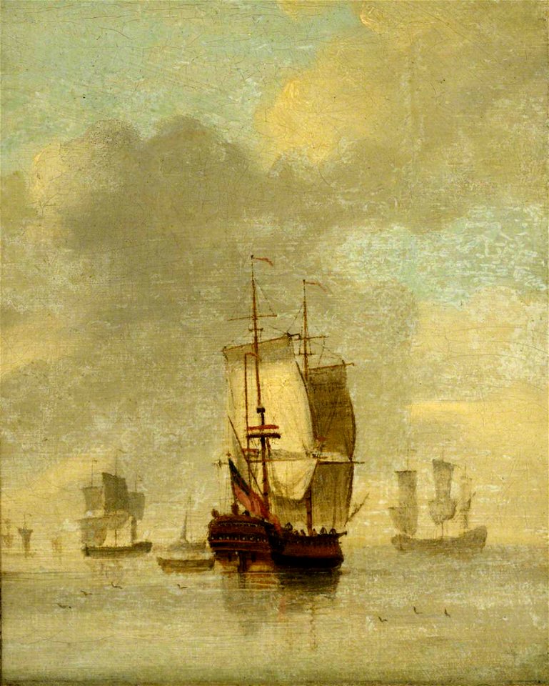Francis Swaine (1730-1782) - An Indiaman Becalmed - BHC1054 - Royal Museums Greenwich